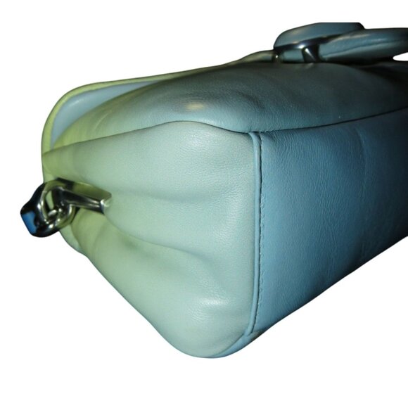 Coach 2022 Blue to Cream Ombré Dégradé Napa Leather Pillow Tabby Crossbody Handb - Picture 5 of 14